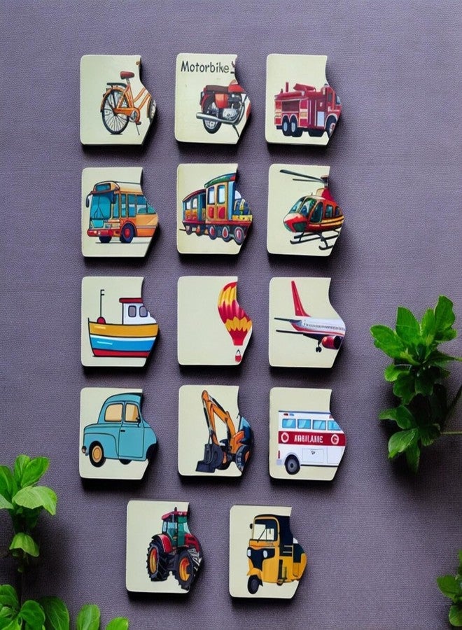 Kiddiwinks Winkslab:Two-Piece Transportation Puzzle for Early Learning - Fun & Engaging Vehicle Matching Game Match & Learn with 15 Different Vehicles - Image 3